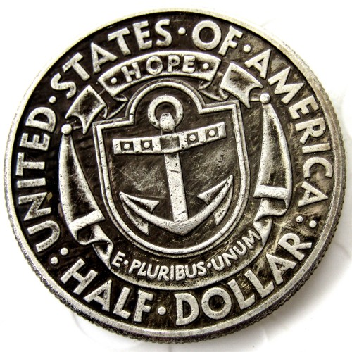 US 1936 Rhode Island Commemorative Half Dollars Silver Plated Copy Coins