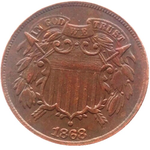 US A Set Of(1865-1873) 9pcsTwo Cent 100% Copper Copy Coin