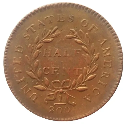 US 1797 Liberty Cap Half Cent Copy Coin