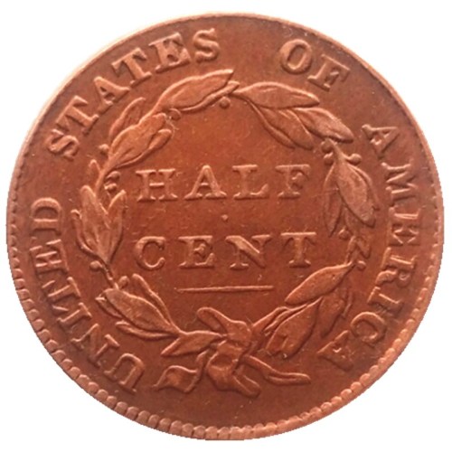 US Classic Head Half cents 1833 100% Copper Copy Coins
