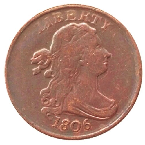 US 1806 Draped Bust Half Cent Copper Copy Coin