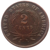 US 1873 Two Cents 100% Copper Copy Coin