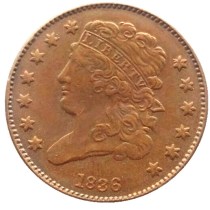 US Classic Head Half cents 1836 100% Copper Copy Coins