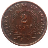 US 1865 Two Cents 100% Copper Copy Coin