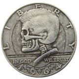 FK(09)USA Kennedy Half Dollar skull zombie skeleton hand carved Copy Coins