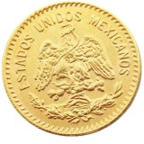 1908 Mexico 10 Pesos Gold Plated Copy Coin