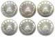 Mexico A Set Of(1899-1909) 6pcs 1 Peso  Silver Plated Copy Coins