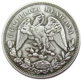Mexico 1908 1 Peso  Silver Plated Copy Coins