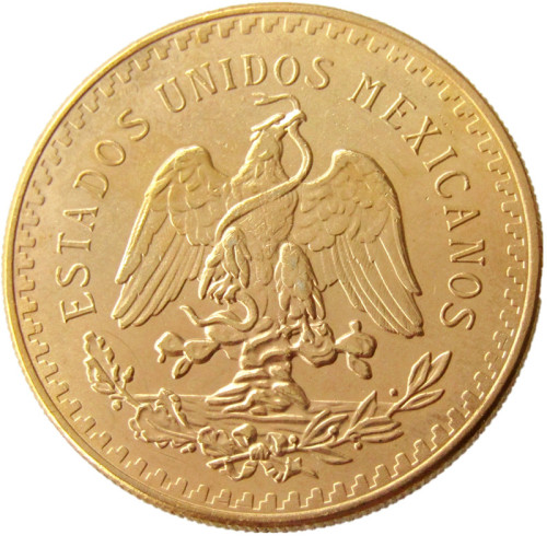 Mexico 1922 Gold Plated 50 Peso Gold Plated Copy Coin