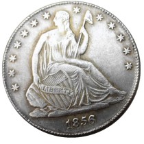 US 5pcs/lot 1855S-1865S Liberty Seated Half Dollar Silver Plated Copy Coins