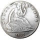 US 1845P/O Liberty Seated Half Dollar Silver Plated Copy Coins