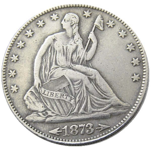 US 1873 P/CC Liberty Seated Half Dollar Silver Plated Copy Coins