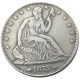 US 1873 P/CC Liberty Seated Half Dollar Silver Plated Copy Coins