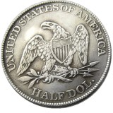 US 1853 P/O Liberty Seated Half Dollar Silver Plated Copy Coins