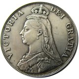 UF(03)GREAT BRITAIN, Victoria Double Florin 1889 Silver Plated Copy Coin