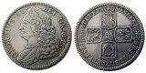 UK(16) UK GT BRIT. George II 1750 AR Crown Silver Plated Copy Coin