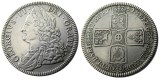 UF(17) UK GT BRIT. George II 1751 AR Crown Silver Plated Copy Coin