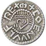 UF(23)United Kingdom Coenwulf 805-810 one Penny Silver Plated Copy COIN