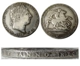 UF(20)Great Britain 1818 King George III Crown Silver Plated Copy Coin