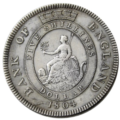 UF(19)GREAT BRITAIN TRADE DOLLAR 1804 GEORGE III Silver Plated Copy Coin