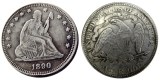 104PCS per Lot SEATED LIBERTY QUARTER DOLLARS (1840-1891) Different Dates with Different Mintmarks Silver Plated Coins COPY