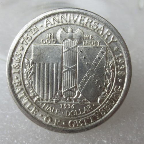 90% Silver USA 1936 Battle Half Dollar Commemorative Copy Coin