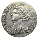 UK Queen Anne 6 Pence 1707/1711 beautiful 301 years old Silver Plated Copy Coin