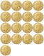 A set of (1861-1870)AB 17PCS France 20 Francs Napoleon Gold Plated Copy Coin