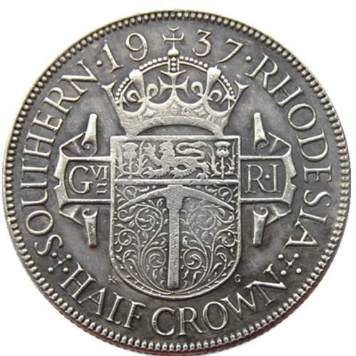 UK 1937 Half Crown - George VI Silver Plated Coins Copy