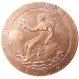 UK 1 Penny - George III 1797 Copy Copper Coins