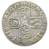 UK Queen Anne 6 Pence 1707/1711 beautiful 301 years old Silver Plated Copy Coin