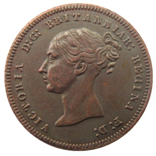 UK 1854 Great Britain / Ceylon Victoria Half Farthing copy coins