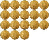 France 20 France (1832-1848 AB)18PCS Louis-Philippe Gold Plated Copy Coin