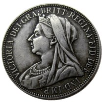 UK 1896 Queen Victoria Great Britain Silver 1 Florin Silver Plated Copy Coins UK 1896 Queen Victoria Great Britain Silver 1 Florin Silver Plated Copy Coins
