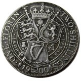 UK 1900 Queen Victoria Great Britain Silver 1 Florin Silver Plated Copy Coins