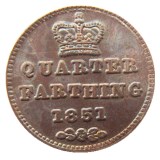 UK 1851 Great Britain / Ceylon Victoria Quarter Farthing Copy coins