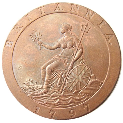 GEORGE III  CARTWHEEL  TWOPENCE,1797 Copper Copy Coin
