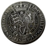 UK 1899 Queen Victoria Great Britain Silver 1 Florin Silver Plated Copy Coins
