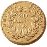 France Napoleon 20 France 1857A Gold Plated Copy Coin