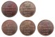 UK A set of (1839-1868)5pcs Great Britain / Ceylon Victoria Quarter Farthing Copy coins