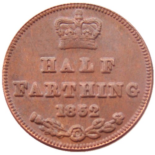 UK 1852 Great Britain / Ceylon Victoria Half Farthing copy coins