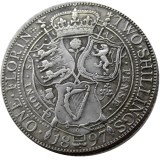 UK 1897 Queen Victoria Great Britain Silver 1 Florin Silver Plated Copy Coins