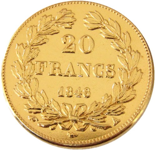 France Louis-Philippe 1846A 20 France Gold Plated Copy Coin