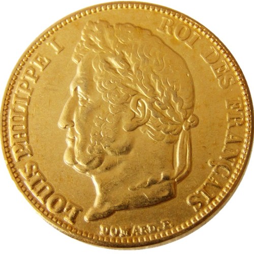 France Louis-Philippe 1847A 20 France Gold Plated Copy Coin