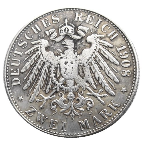 Germany 2 Mark 1908 Silver Plated Copy Coins