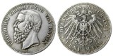 1891 GERMAN STATES BADEN - 5 mark Silver Plated Copy coin