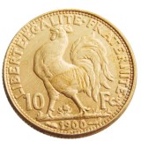 France A Set Of(1899-1914)12pcs 10 Francs Rooster Gold Plated Copy Coin
