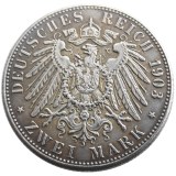 Germany Bavaria 2 Mark 1903 Silver Plated Copy Coins