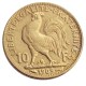 France 1909 10 Francs Rooster Gold Plated Copy Coin