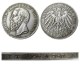 1899 GERMAN STATES BADEN - 5 mark Silver Plated Copy coin